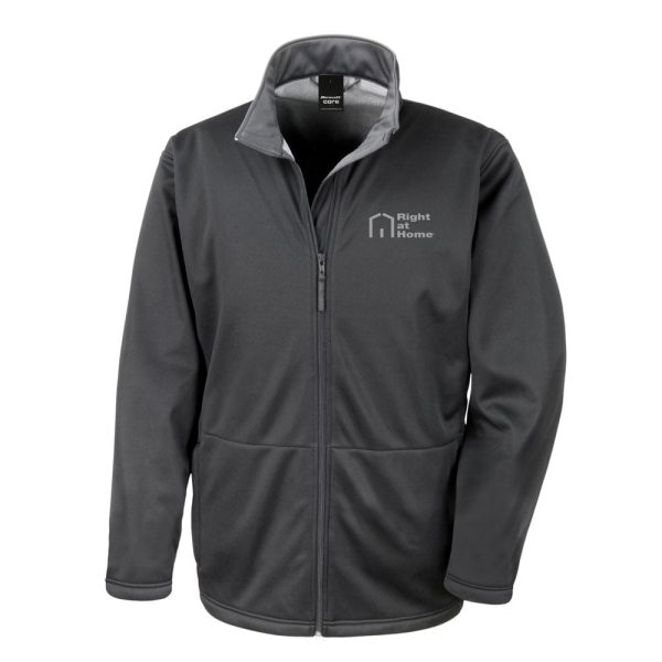 Right At Home Mens Soft Shell Jacket - Black