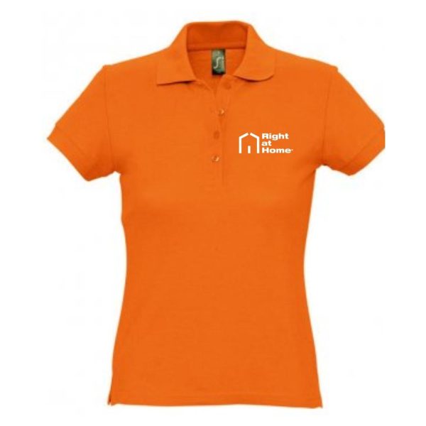 Right At Home Ladies Polo Shirt - Orange