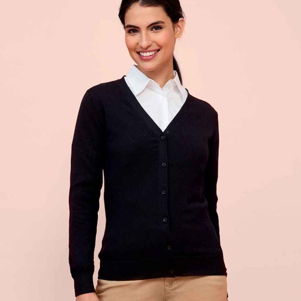 90012 SOL'S Ladies Golden Cotton Acrylic V Neck Cardigan