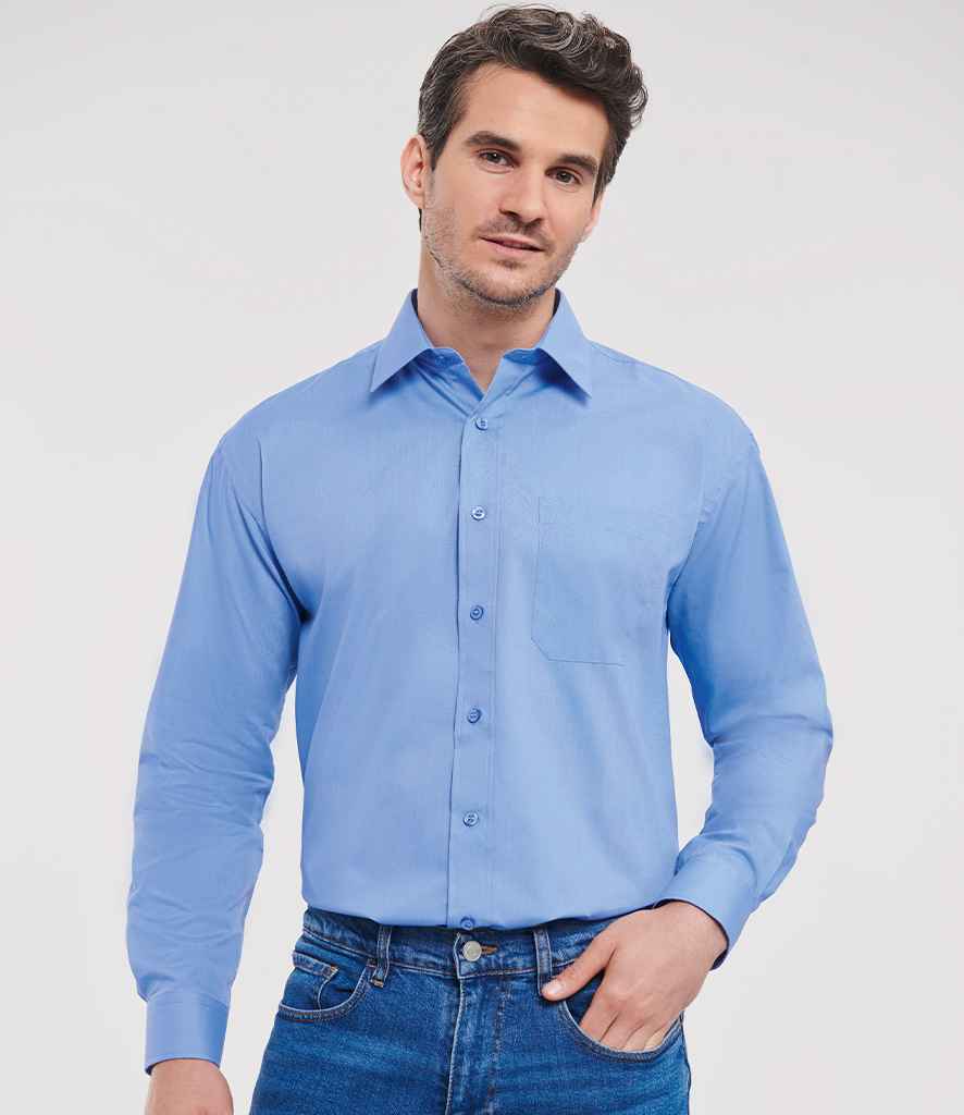 Russell Long Sleeve Easy Care Poplin Shirt - 934M | SP Workwear
