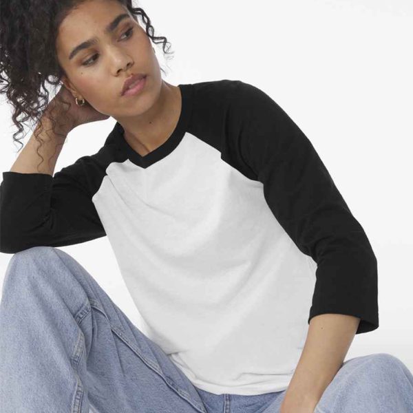 Canvas 3/4 Sleeve Baseball T-Shirt - CV3200