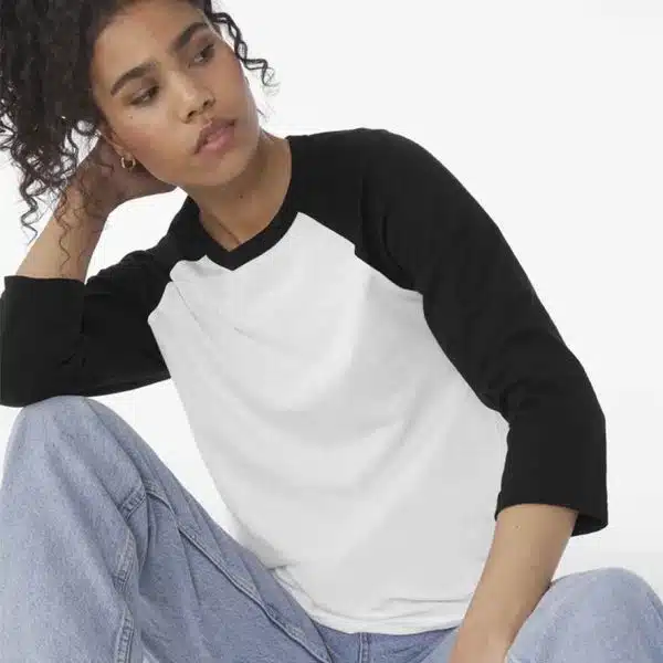 Canvas 3/4 Sleeve Baseball T-Shirt - CV3200