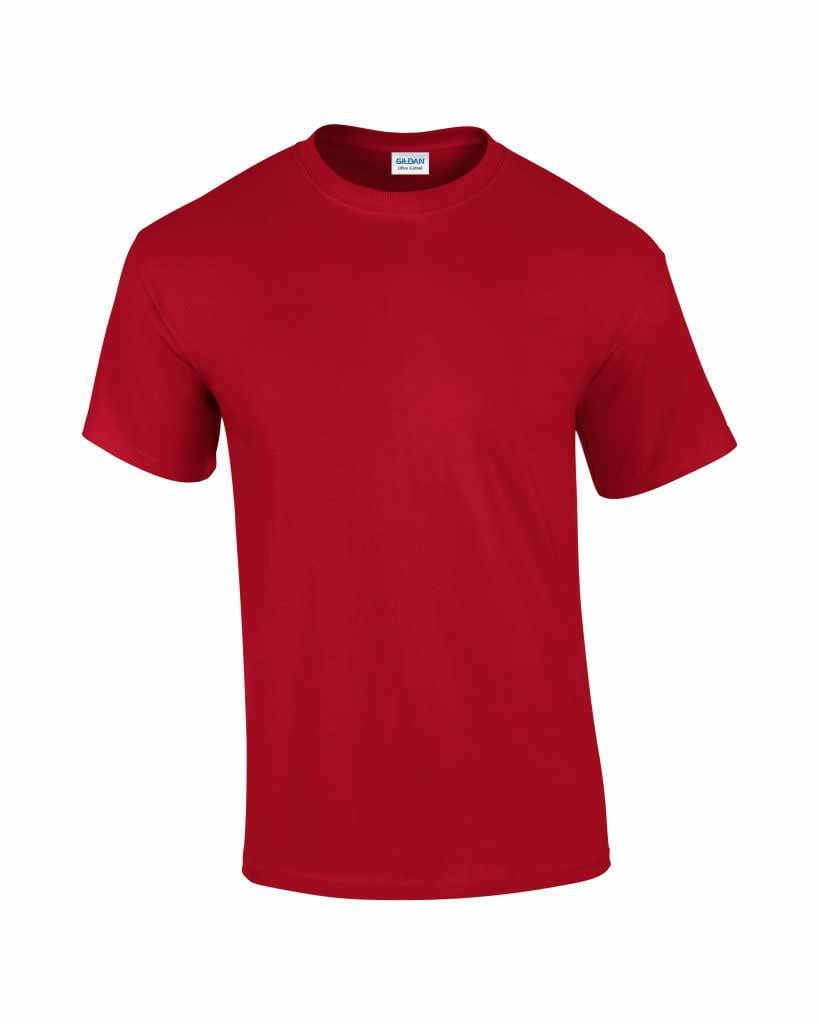Gildan Ultra Cotton T-Shirt - Red 4XL Heavyweight Tee For Men - View #7