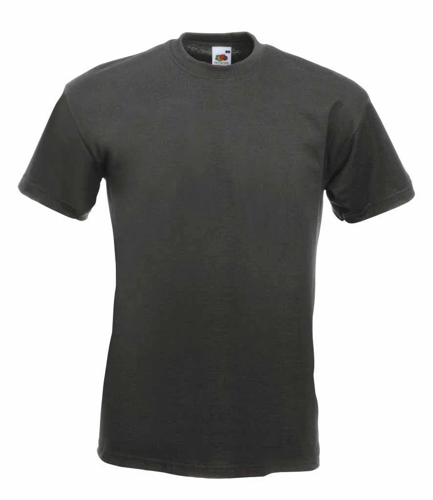 T-shirts noir Fruit of the Loom pour homme