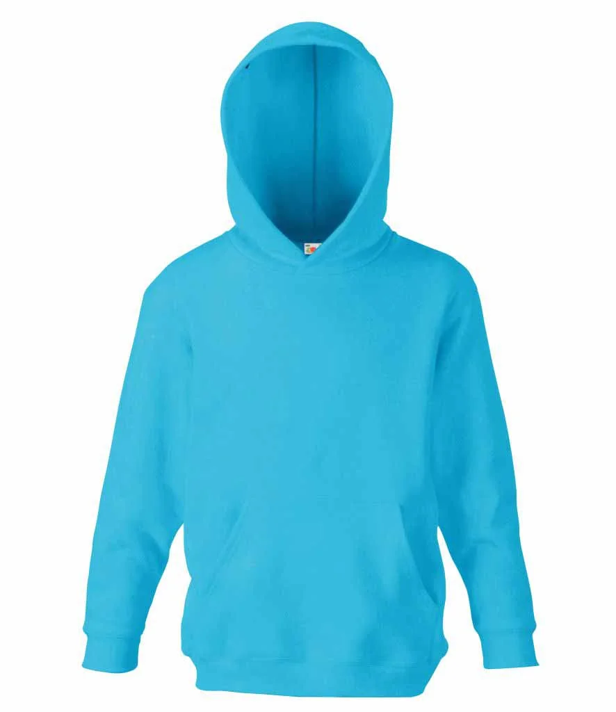 Fruit of the Loom Jongens Premium Hooded Sweat Kids capuchontrui, grijs (Heather Grey 123), 140 cm