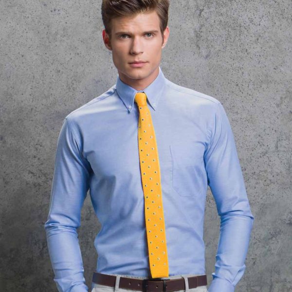 Kustom Kit Long Sleeve Slim Fit Workwear Oxford Shirt - K184