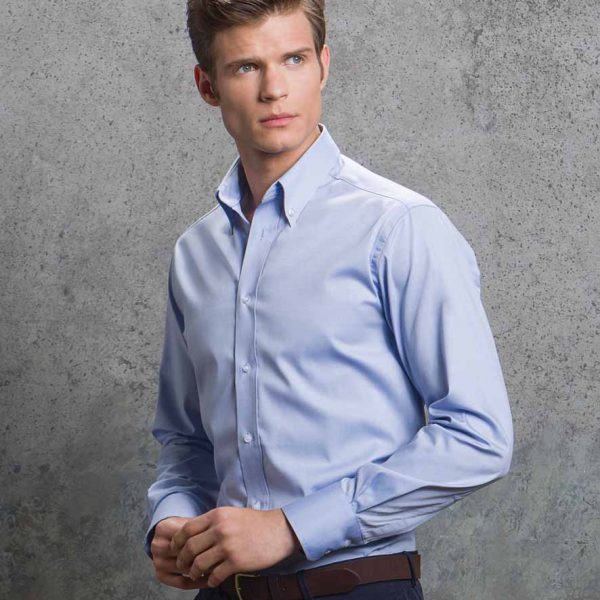 Kustom Kit Long Sleeve Kit Tailored Oxford Shirt - K188