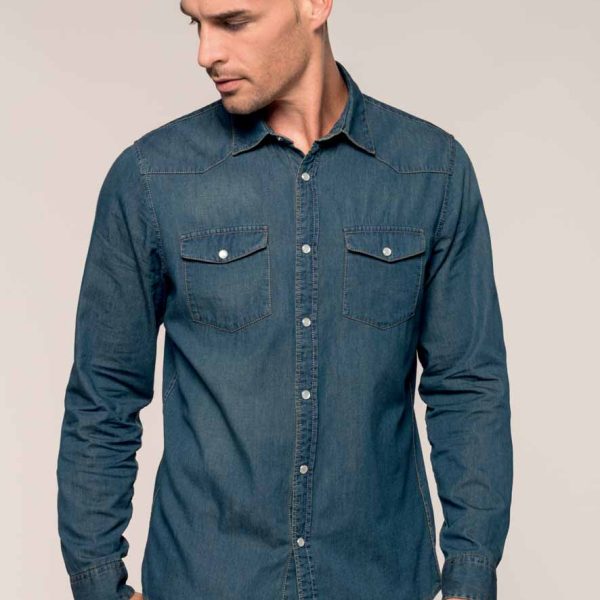 Kariban Long Sleeve Denim Shirt - KB519