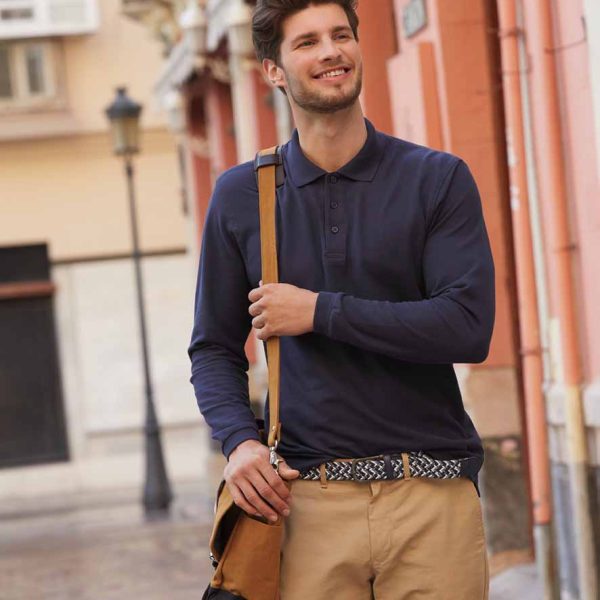 Fruit Of The Loom Long Sleeve Premium Polo Shirt - SS24