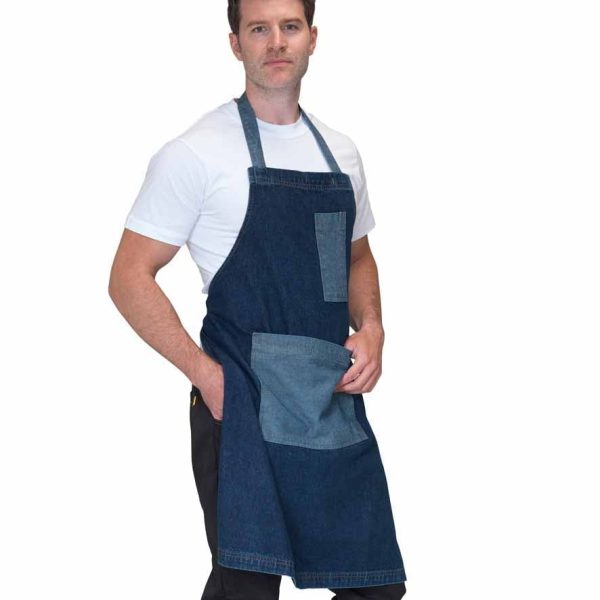 Dennys Heavyweight Denim Bib Pocket Apron - DE131