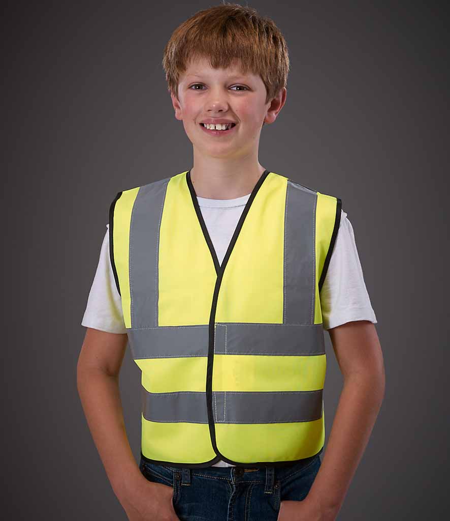 Kids High Visibility Reflective Tape Waistcoat Childrens Field Work Jacket Vest 
