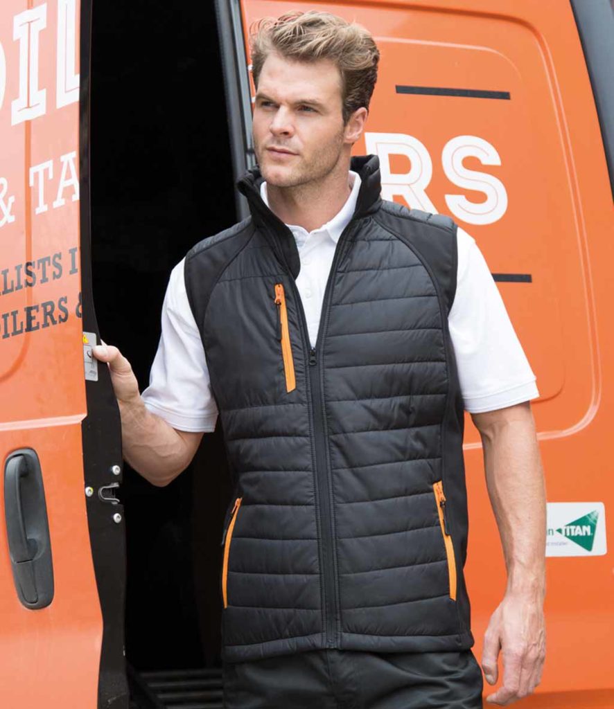 RS238 Result Black Compass Padded Gilet