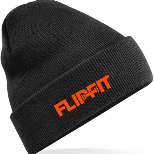 Flipfit BB45 Black Beanie with logo