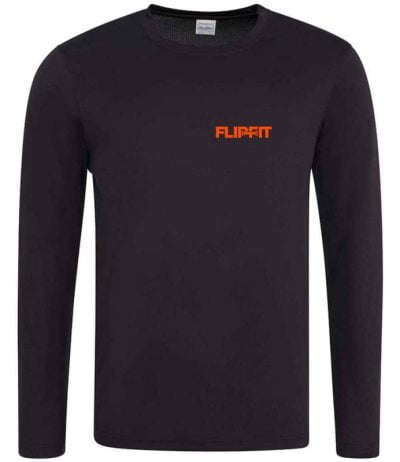 Flipfit Black Long Sleeve Tee with Logo