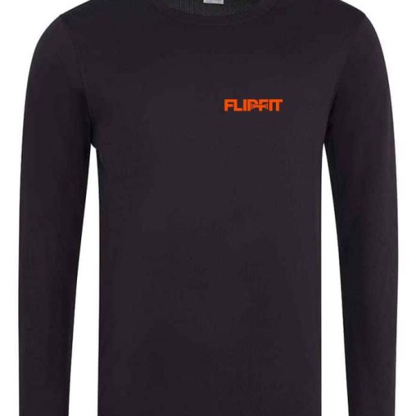 Flipfit Black Long Sleeve Tee with Logo
