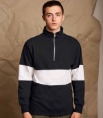 Front Row Panelled 1/4 Zip Top - FR006
