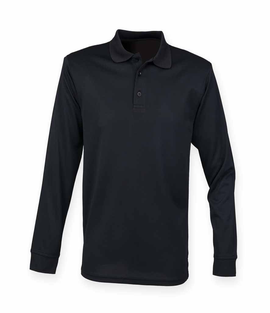 Henbury Unisex Long Sleeve Coolplus Polo - H478 | SP Workwear