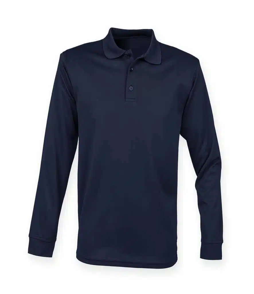 Henbury Unisex Long Sleeve Coolplus Polo - H478 | SP Workwear