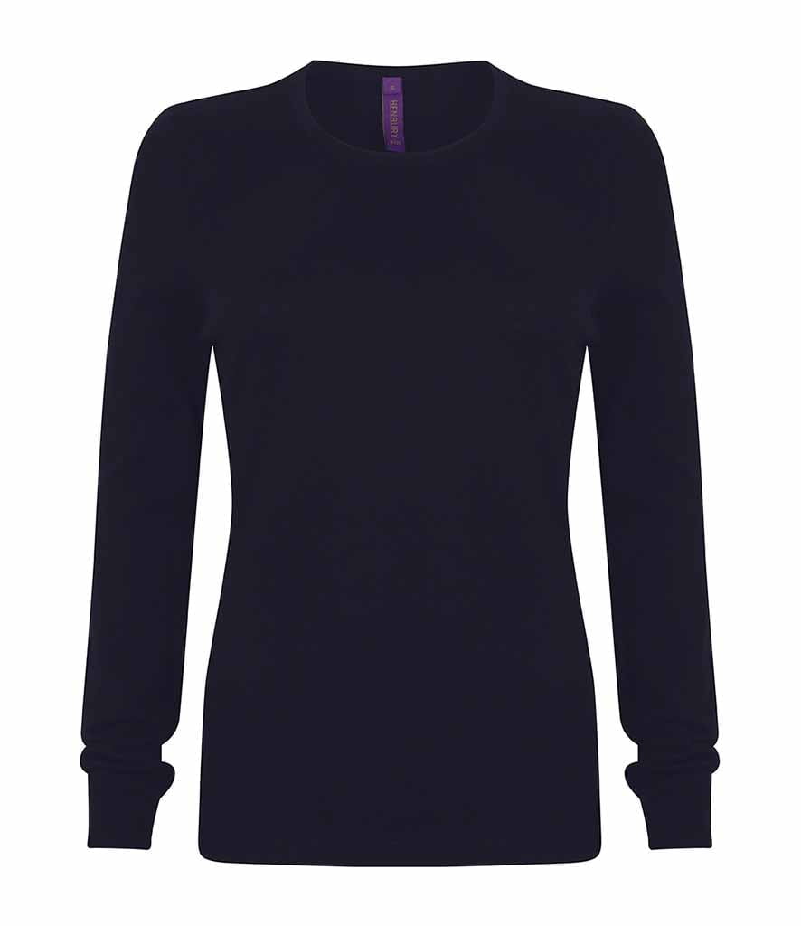Ladies Office Wear Sweater Henbury Women's Long Sleeve Crew Neck Jumper H728