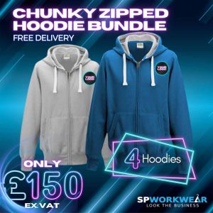 4 Chunky Zipped Hoodie Bundle Deal