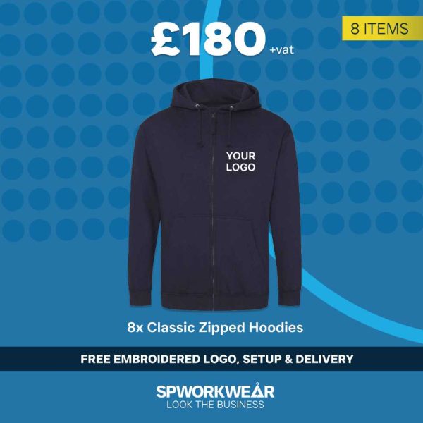 8x Classic Zipped Hoodie Bundle Deal - Winter