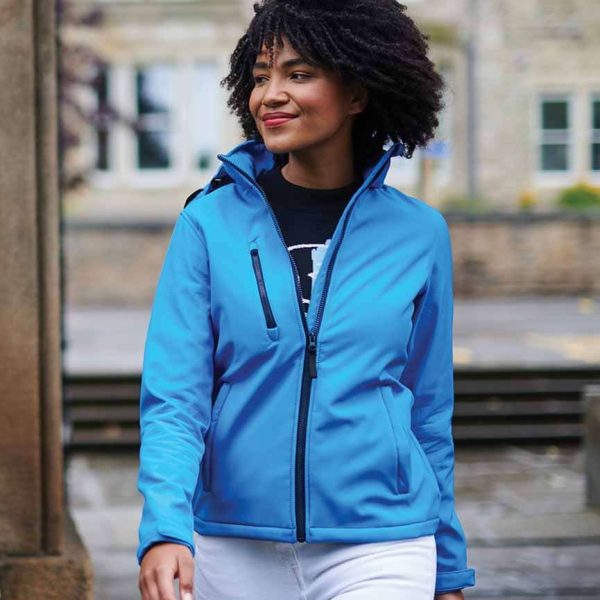 RG636 Regatta Ladies Venturer Three Layer Hooded Soft Shell Jacket