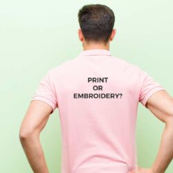 Print or Embroidery on the back?