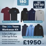 20 person team workwear bundle with branded polos mid layers and Regatta jackets