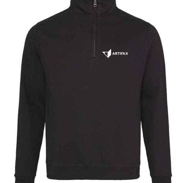 Artifax Zip Neck Sweatshirt Black