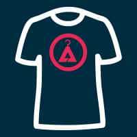 Large Chest-Selected Logo Placement dark T-shirt