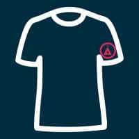 Left Sleeve-Selected logo placement Dark T-shirt