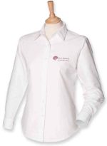 Grey Matters H511 Ladies Long Sleeve Oxford Shirt - White