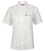 Grey Matters H516 Ladies Short Sleeve Oxford Shirt - White