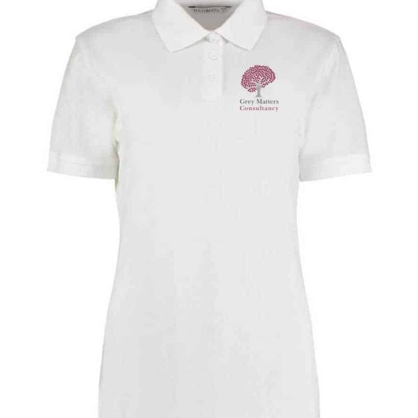 Grey Matters K703 Ladies Polo - White