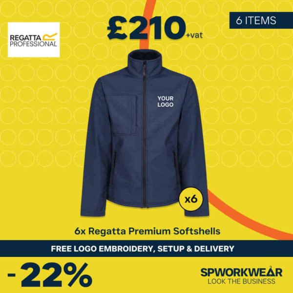 6x Regatta Premium Softshell Jacket Bundle - Summer