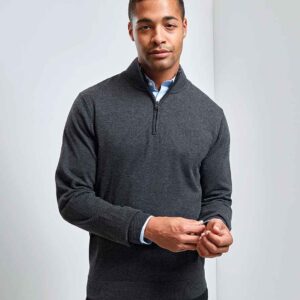 PR695 Premier Zip Neck Sweater