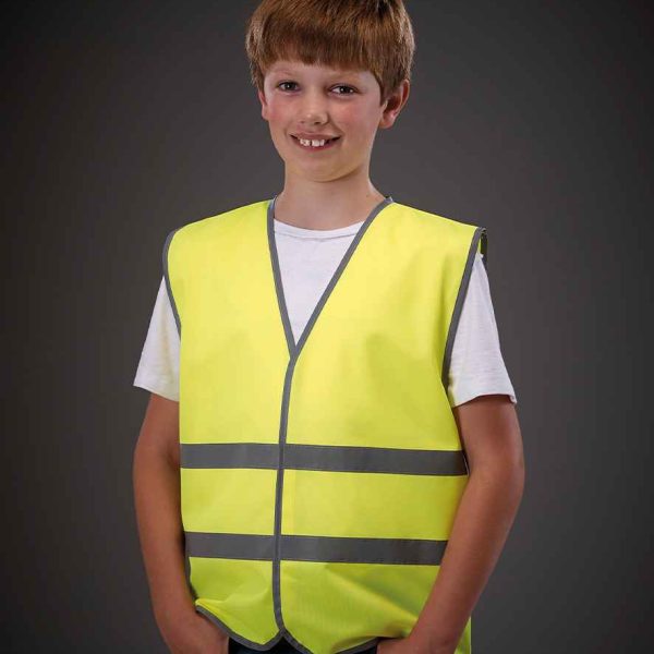YK106B Yoko Kids Hi-Vis Two Band Waistcoat