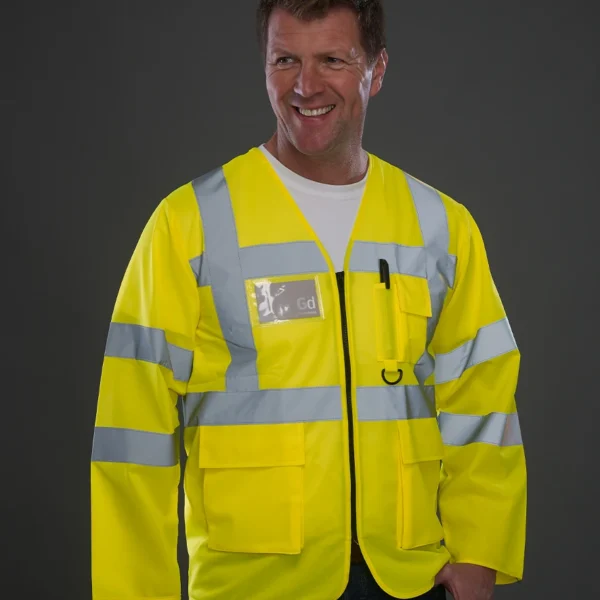 Yoko Hi-Vis Executive Long Sleeve Waistcoat - YK108