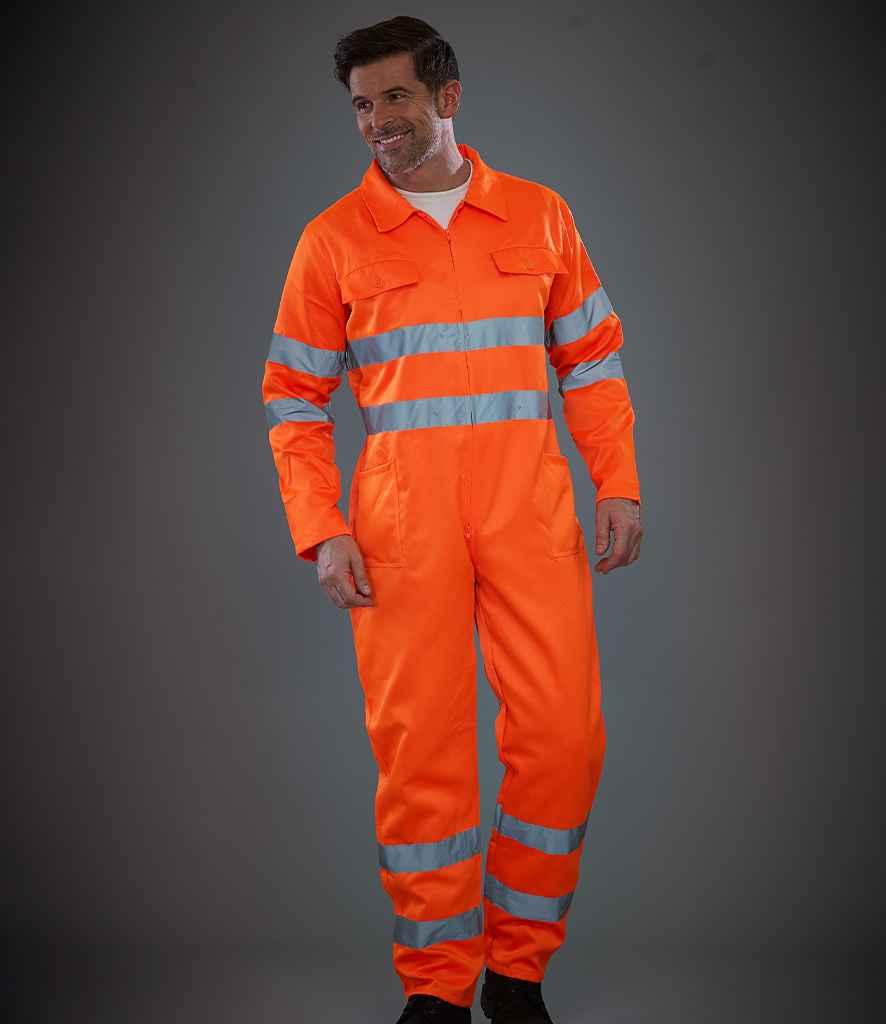 Yoko HiVis Poly/Cotton Coverall YK303 SP Workwear