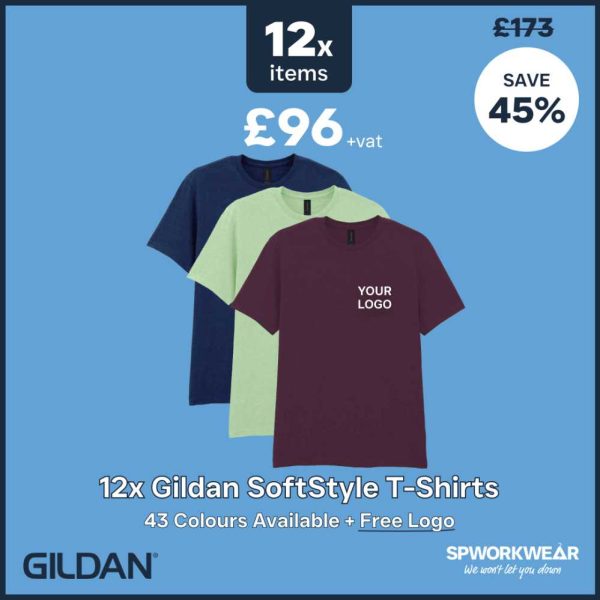 12x Gildan GD01 T-Shirts Bundle