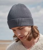 BB438N Beechfield Organic Cotton Engineered Patch Beanie