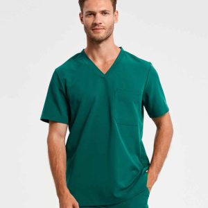 Healthcare professional wearing the NN200 Onna by Premier Stretch Tunic, designed for comfort and mobility.