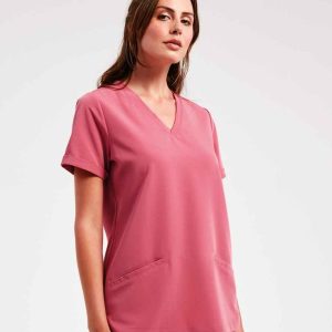 Medical staff in the NN310 Onna by Premier Ladies Invincible Onna-Stretch Tunic, designed for durability and comfort.