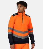 RG460 Regatta High Visibility Pro quarter Zip Sweatshirt