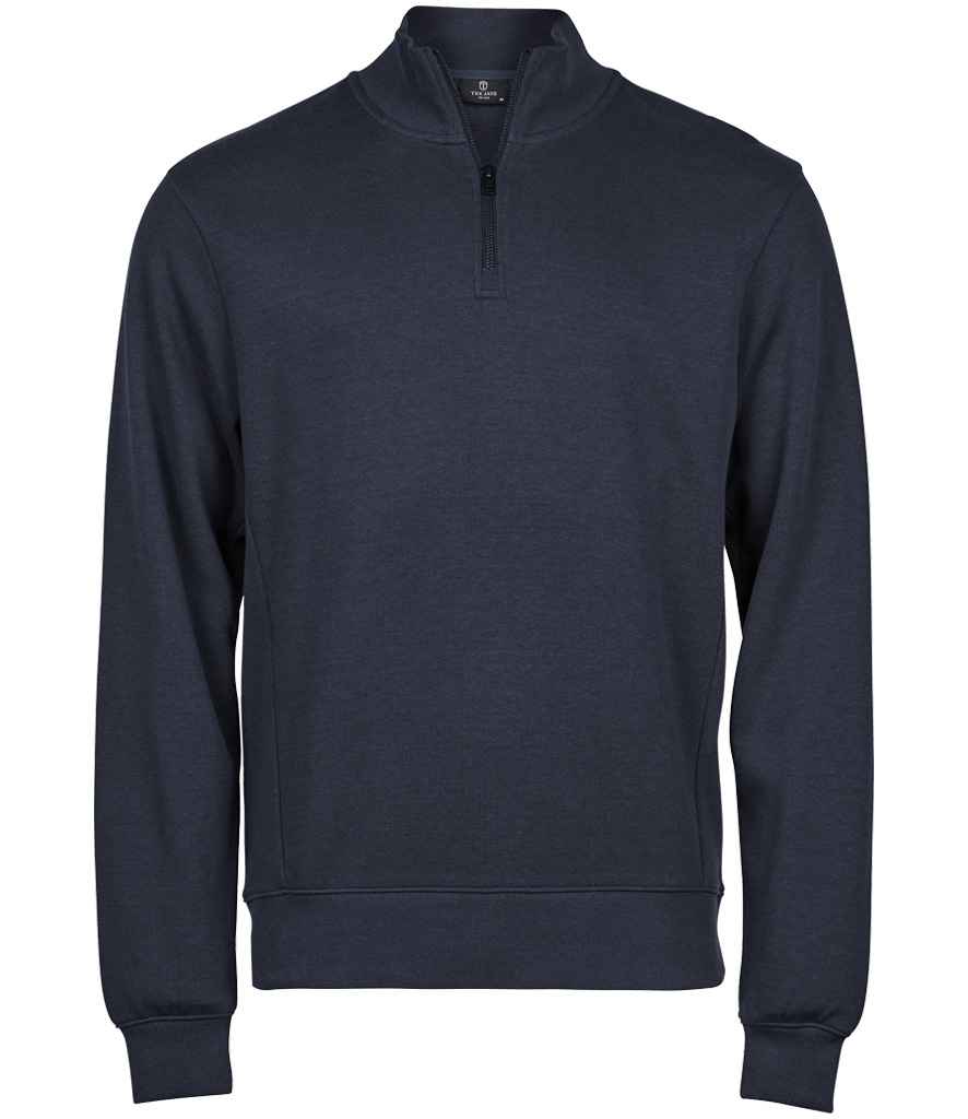 Tee Jays Ribbed Interlock Half Zip Sweatshirt - T5506 | SP Workwear