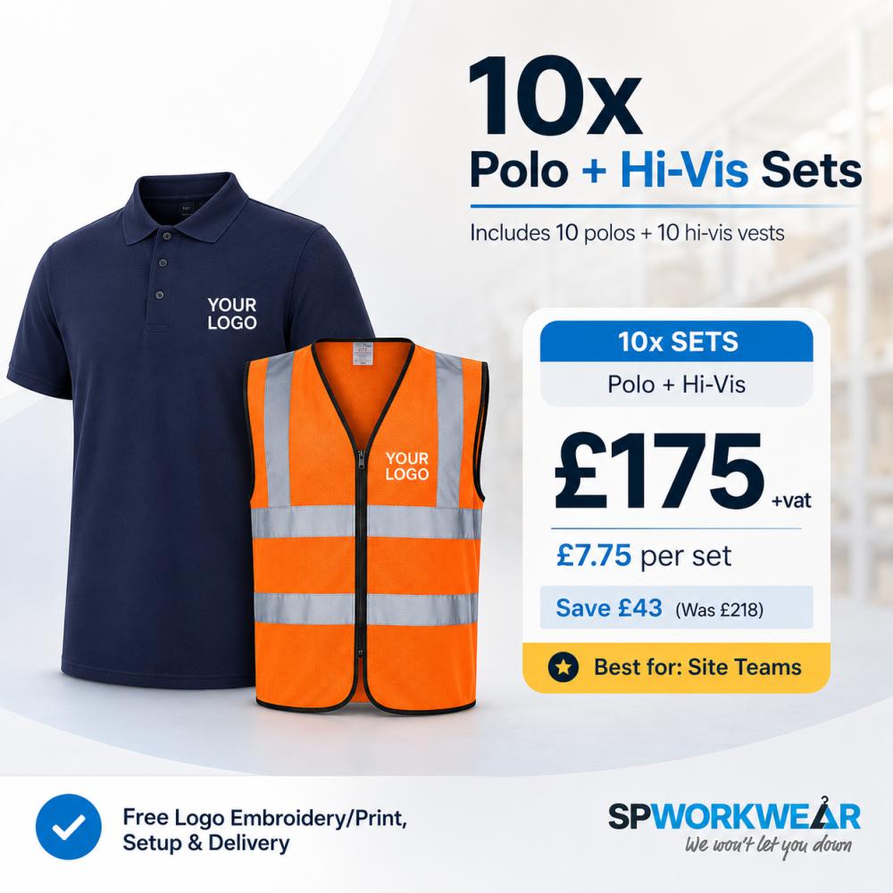 10 polo + hi vis set bundle 10 polo + hi vis set bundle