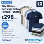 Gildan 50x Printed Cotton T-Shirts Bundle Ad
