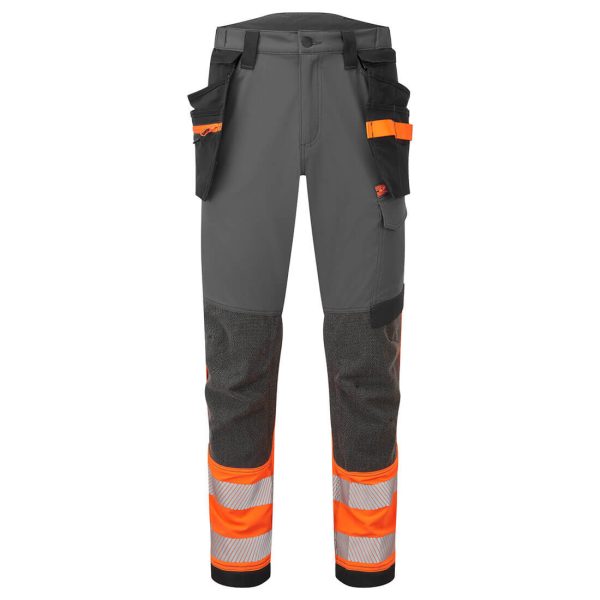 Portwest EV4 Hi-Vis Stretch Detachable Holster Class 1 Trousers - EV442
