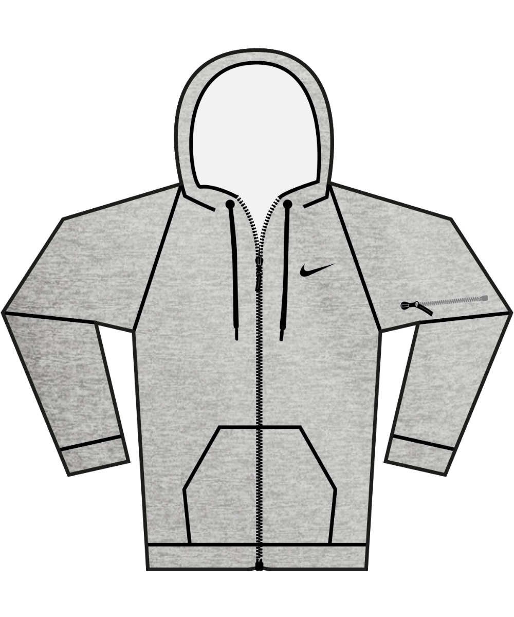 Nike men's full-zip fitness hoodie - NK389 | SP Workwear