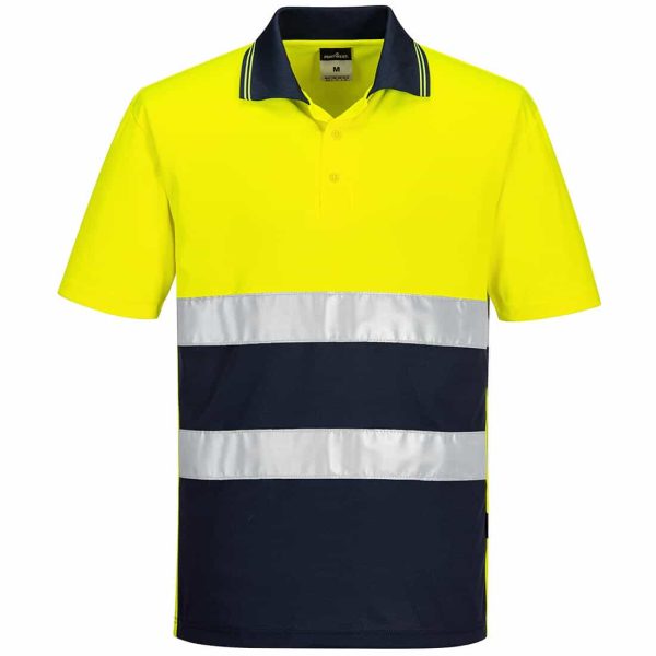 Portwest Hi-Vis Lightweight Contrast Polo Shirt S/S  - S175